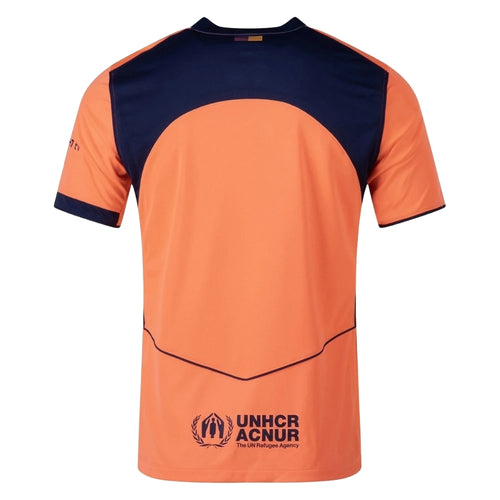 Camisa Barcelona III 25/26 Torcedor Total 90 Nike Masculina Laranja Azul Marinho