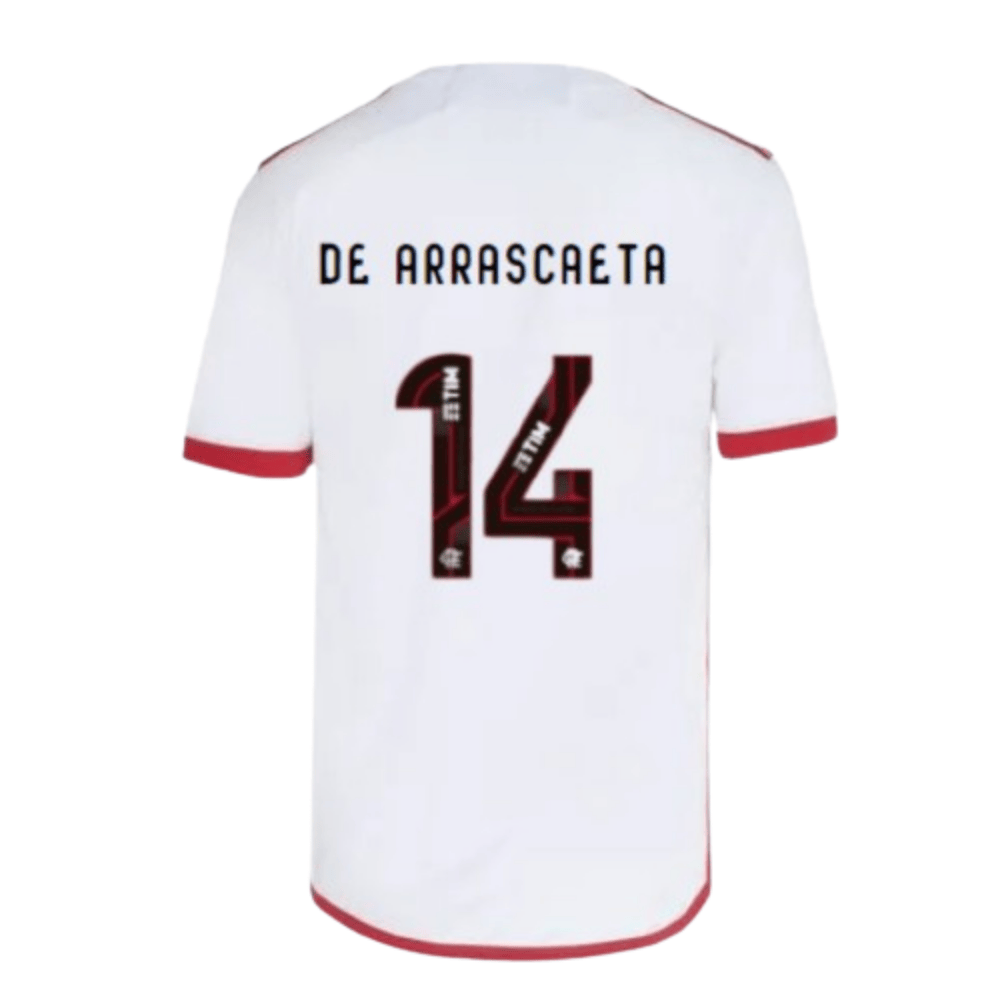Camisa Flamengo 24/25 II Away Branca Torcedor Masculina De Arrascaeta 14