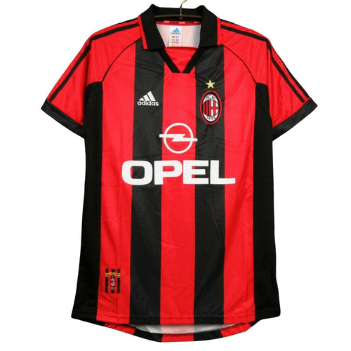 Camisa Futebol AC Milan 1998-99 Home Torcedor Masculina Listrada