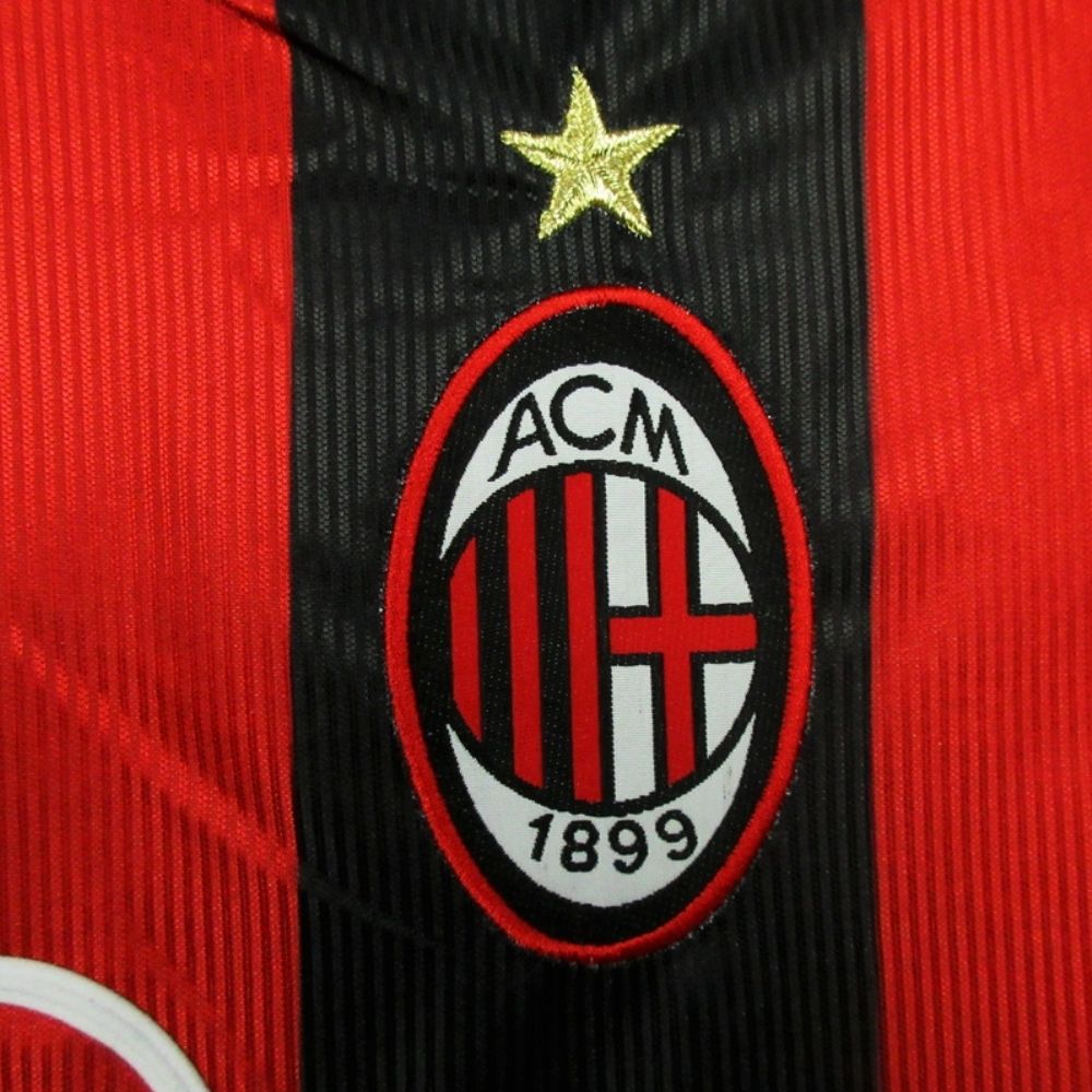 Camisa Futebol AC Milan 1998-99 Home Torcedor Masculina Listrada