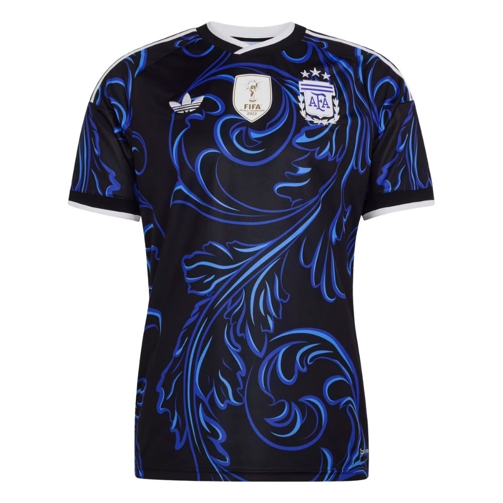 Camisa Futebol Argentina Copa do Mundo 2026 II Patch 2022 Torcedor Preta Masculina