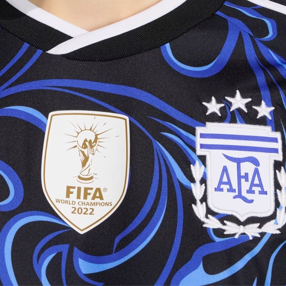 Camisa Futebol Argentina Copa do Mundo 2026 II Patch 2022 Torcedor Preta Masculina