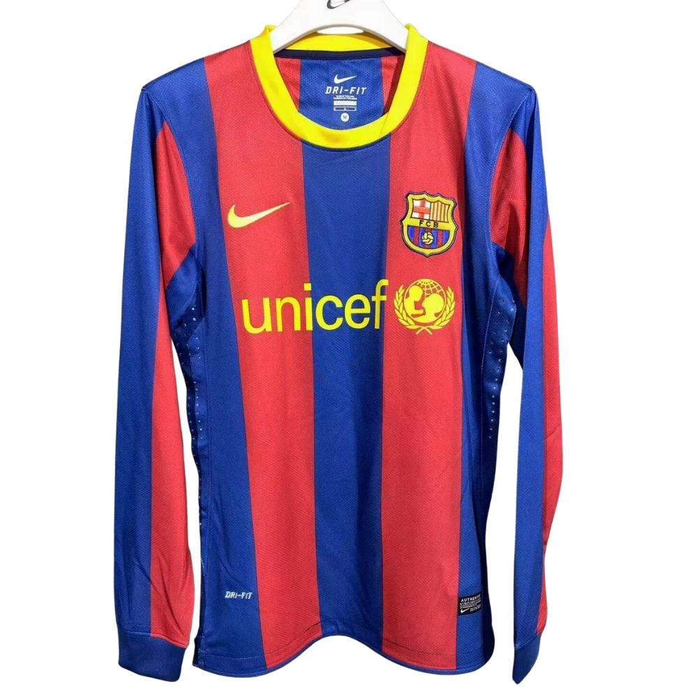 Camisa Futebol Barcelona Retrô Manga Longa 2010/11 Home Torcedor Masculina