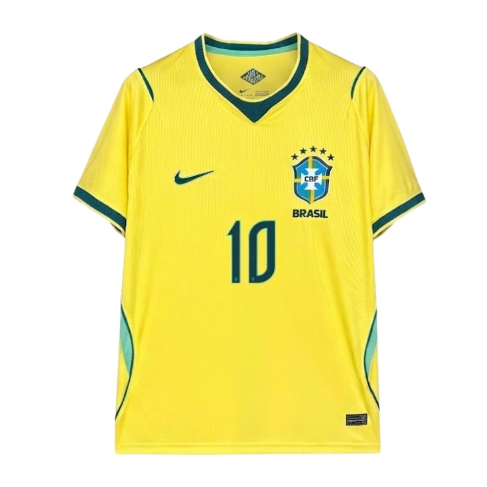Camisa Futebol Brasil Neymar Jr. 10 Copa do Mundo 2026 I Torcedor Amarela Masculina