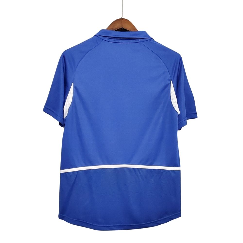Camisa Futebol Brasil Retrô 2002 II Azul Masculino