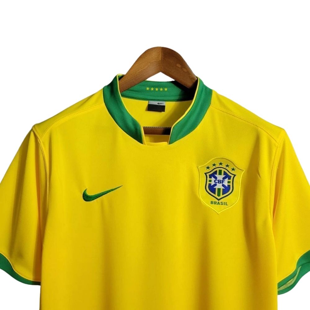 Camisa Futebol Brasil Retrô 2006 I Amarela Masculina
