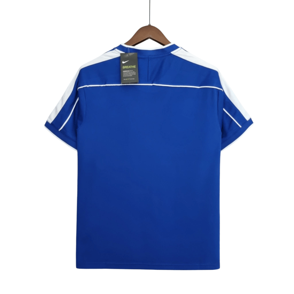 Camisa Futebol Brasil Retrô Away 1998 Torcedor Azul Masculina