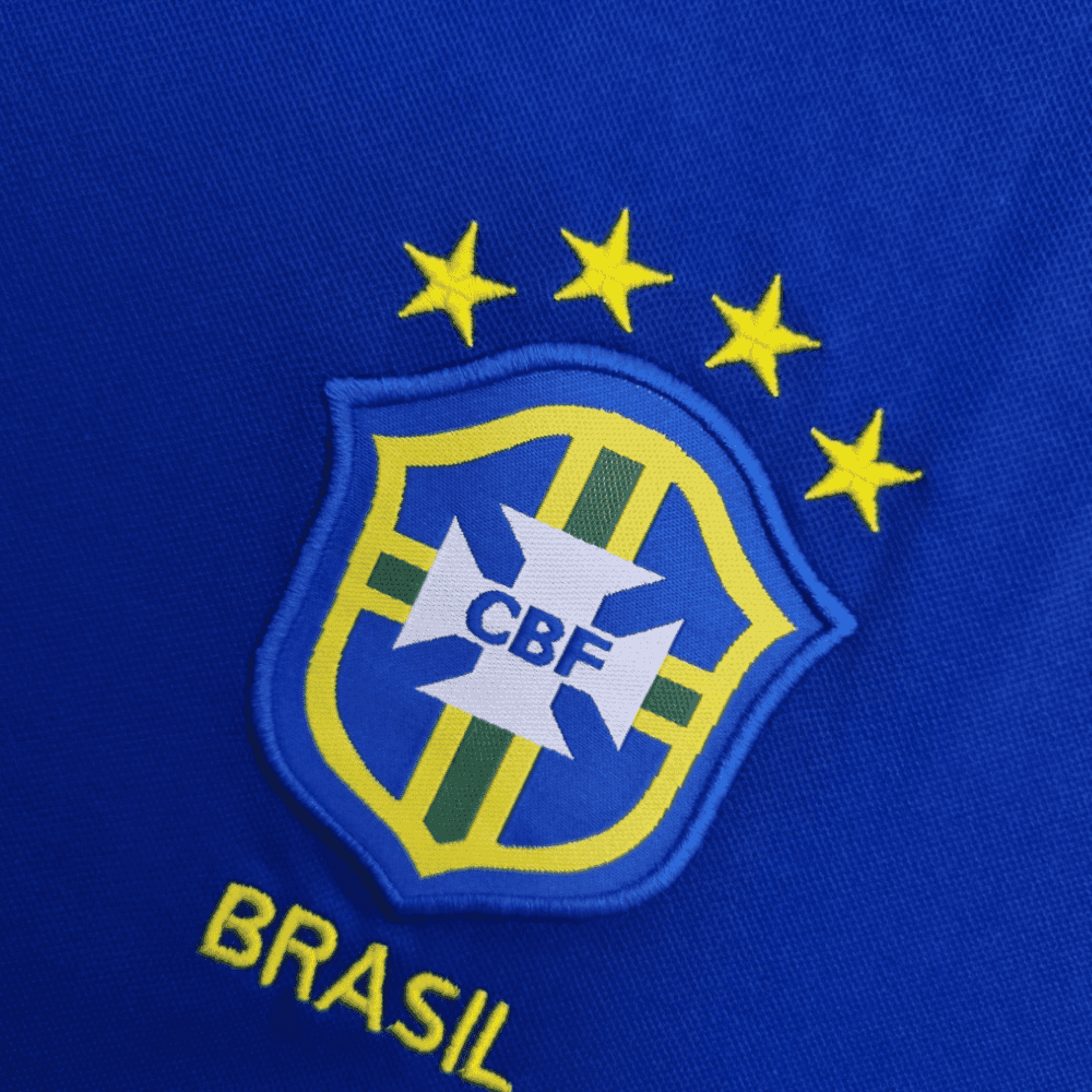 Camisa Futebol Brasil Retrô Away 1998 Torcedor Azul Masculina