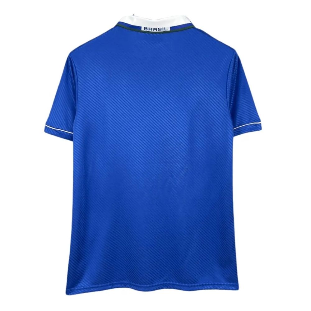 Camisa Futebol Brasil Retrô II Copa do Mundo 1994 Azul Masculina
