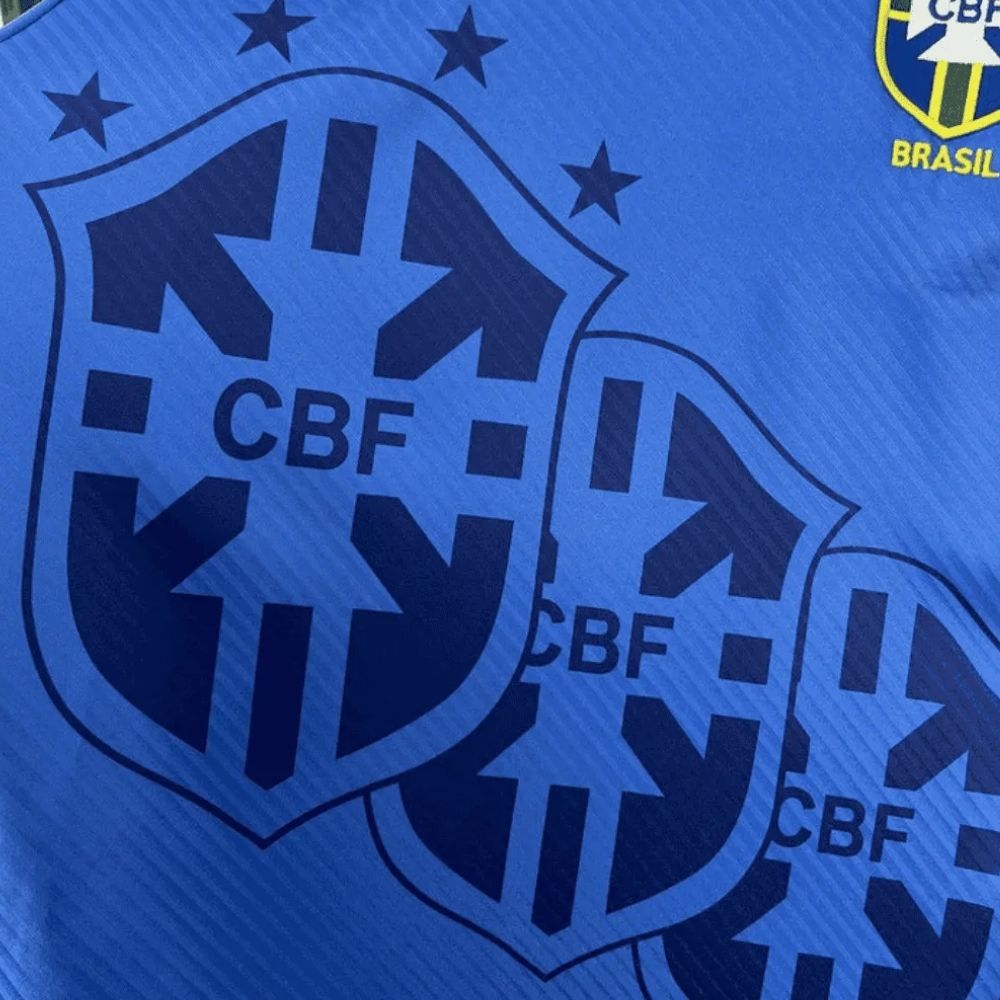 Camisa Futebol Brasil Retrô II Copa do Mundo 1994 Azul Masculina