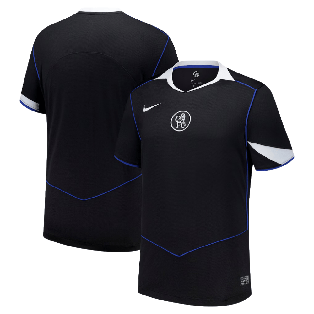 Camisa Futebol Chelsea III 25/26 Torcedor Total 90 Nike Preta Masculina