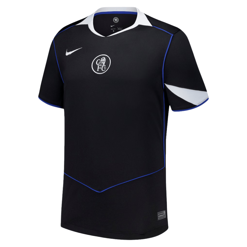 Camisa Futebol Chelsea III 25/26 Torcedor Total 90 Nike Preta Masculina