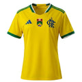 Camisa Futebol Flamengo Brasil 2026/2027 Patch Especial Amarela Torcedor Feminina
