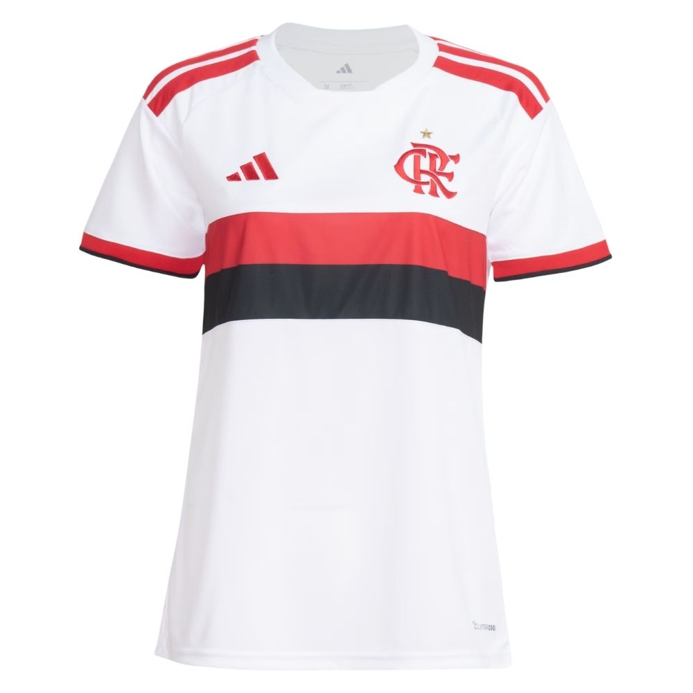 Camisa Futebol Flamengo II 2026 Branca Torcedor Feminina