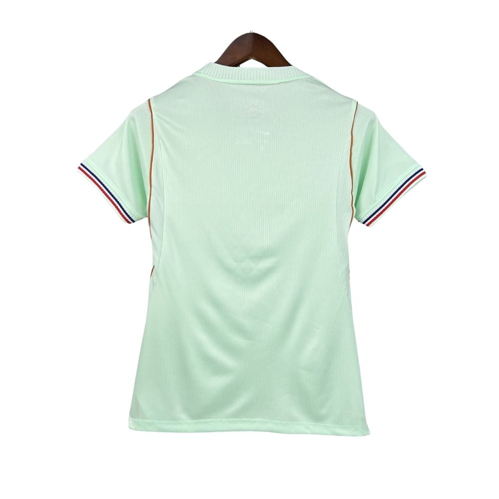 Camisa Futebol França Copa do Mundo 2026 II Torcedor Verde Claro Feminina