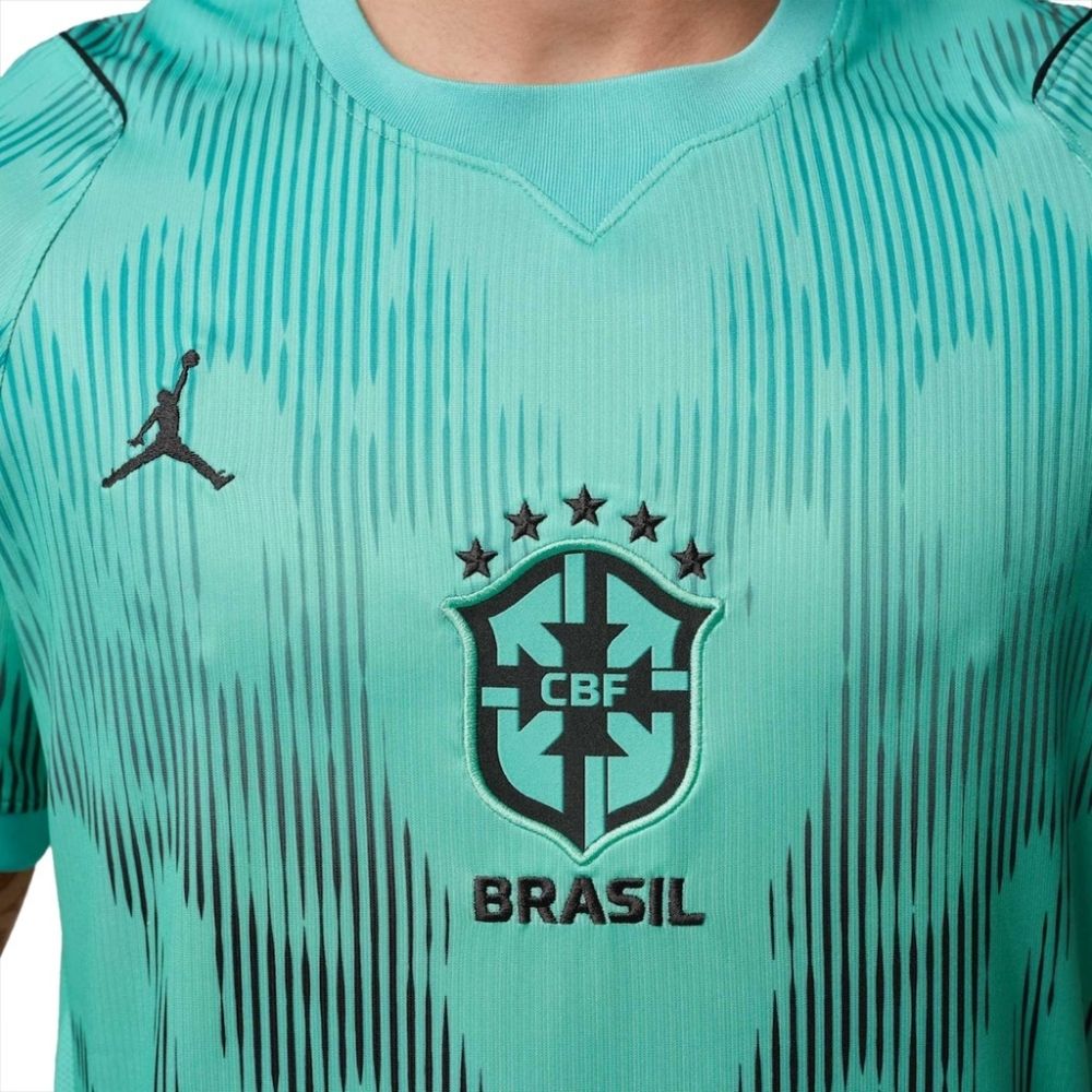 Camisa Futebol Goleiro Brasil Copa do Mundo 2026 Torcedor Verde Masculina