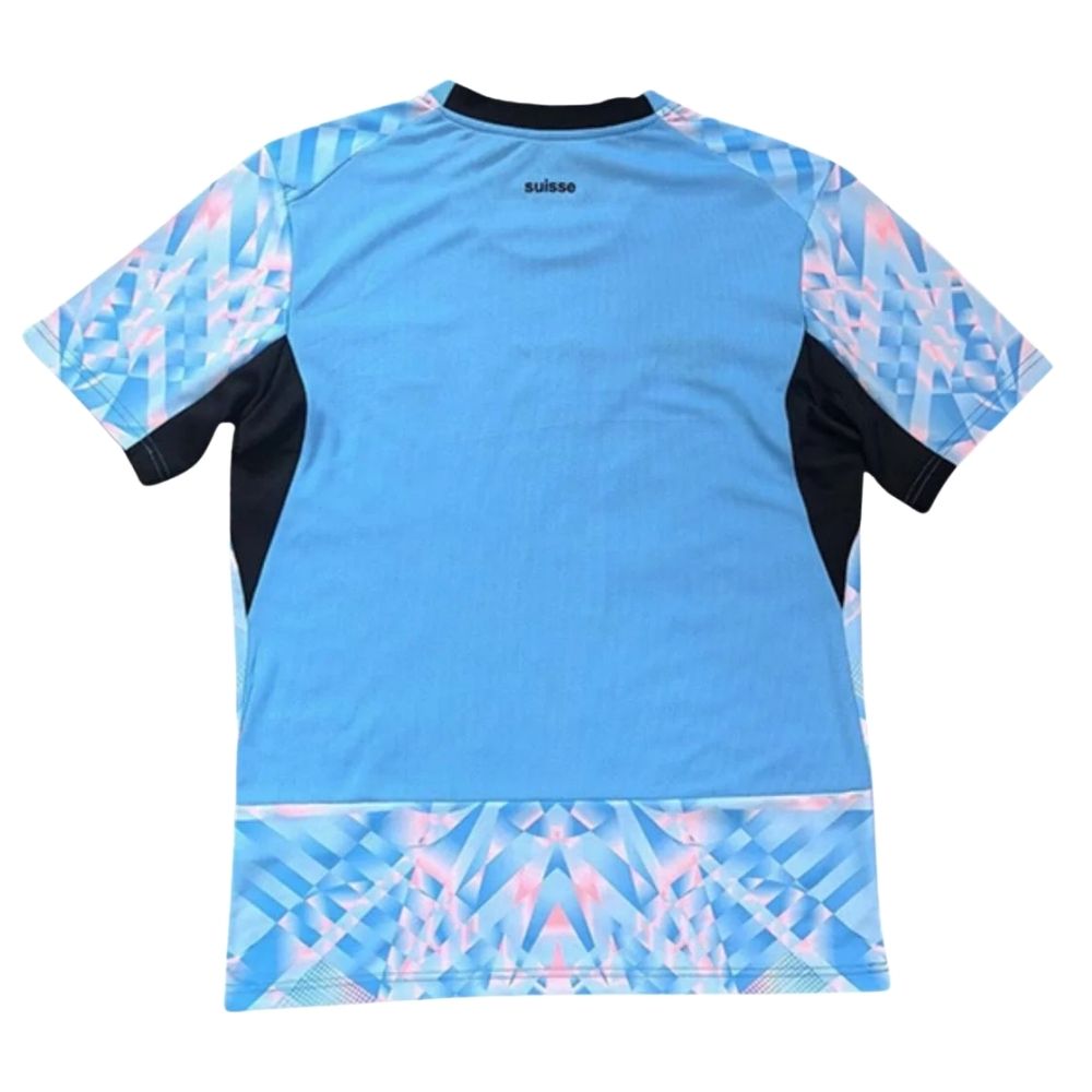 Camisa Futebol Goleiro Suiça Copa do Mundo 2026 Torcedor Azul Masculina