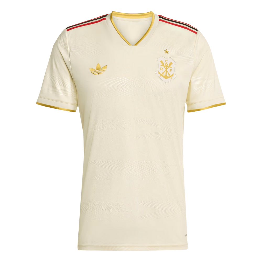 Camisa Futebol III 2025 Flamengo Torcedor Creme Masculina