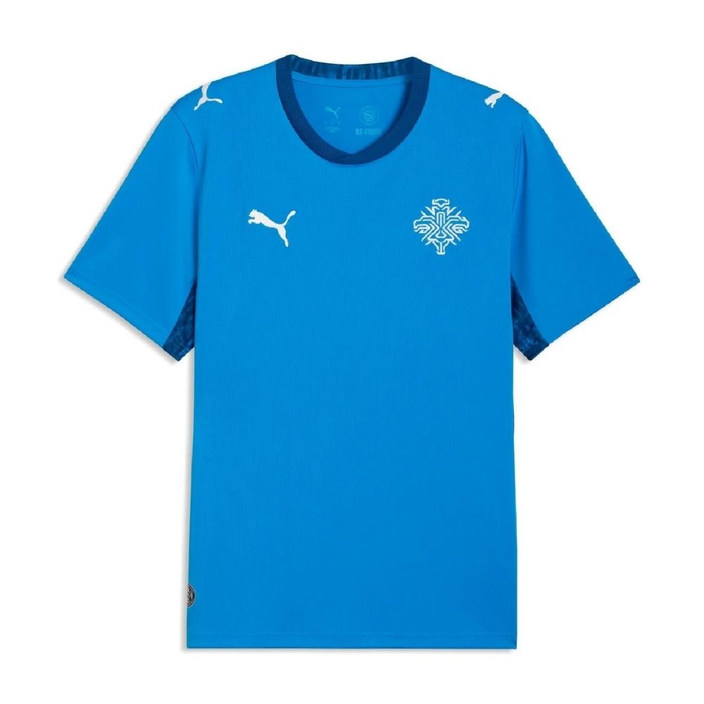 Camisa Futebol Islândia Copa do Mundo 2026 I Torcedor Azul Masculina