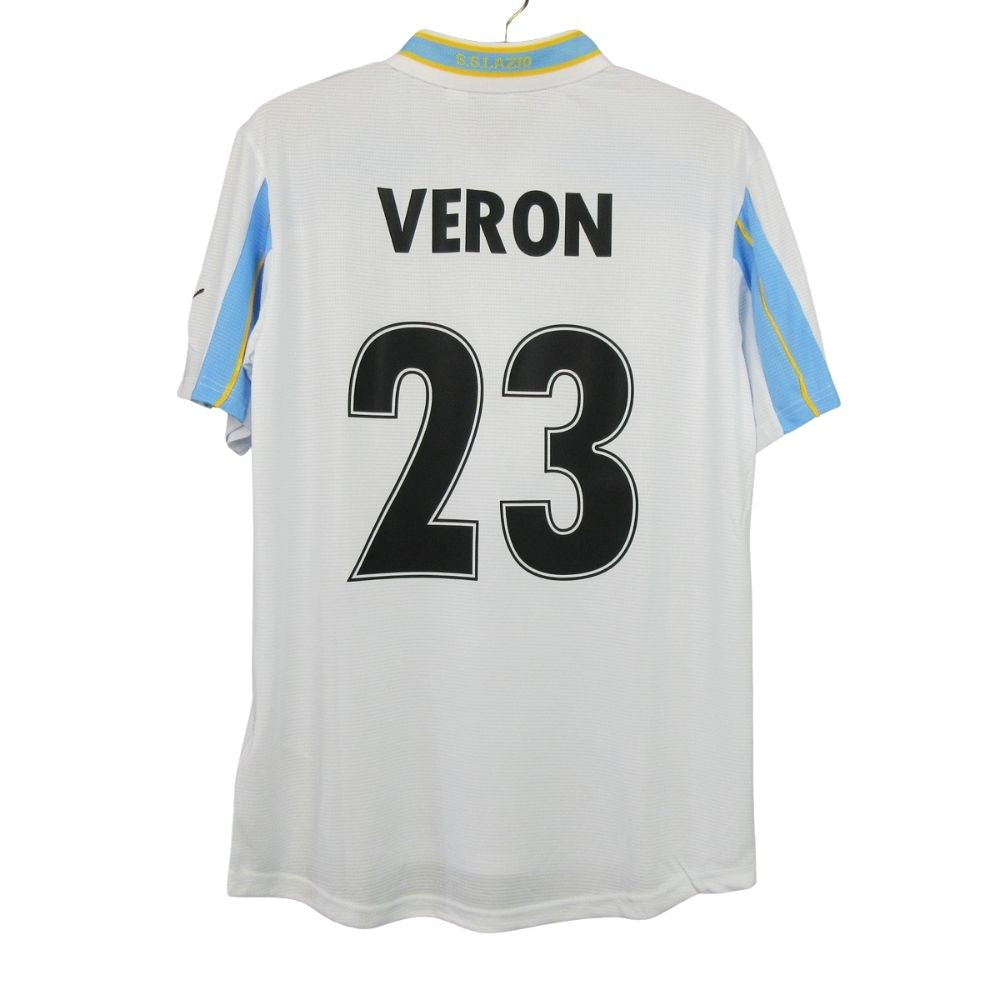 Camisa Futebol Lazio Centenary 1990-00 Veron 23 Torcedor Masculina Branca