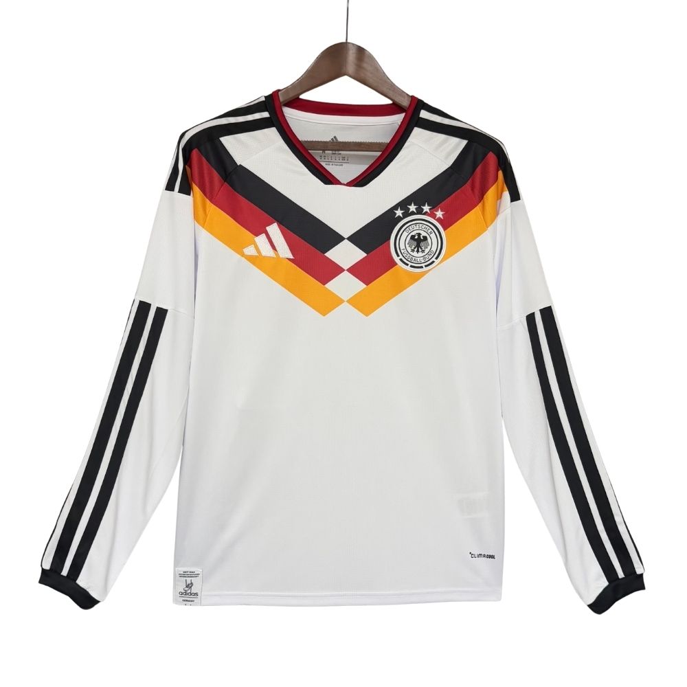 Camisa Futebol Manga Longa Alemanha I 2026 Torcedor Branca Masculina