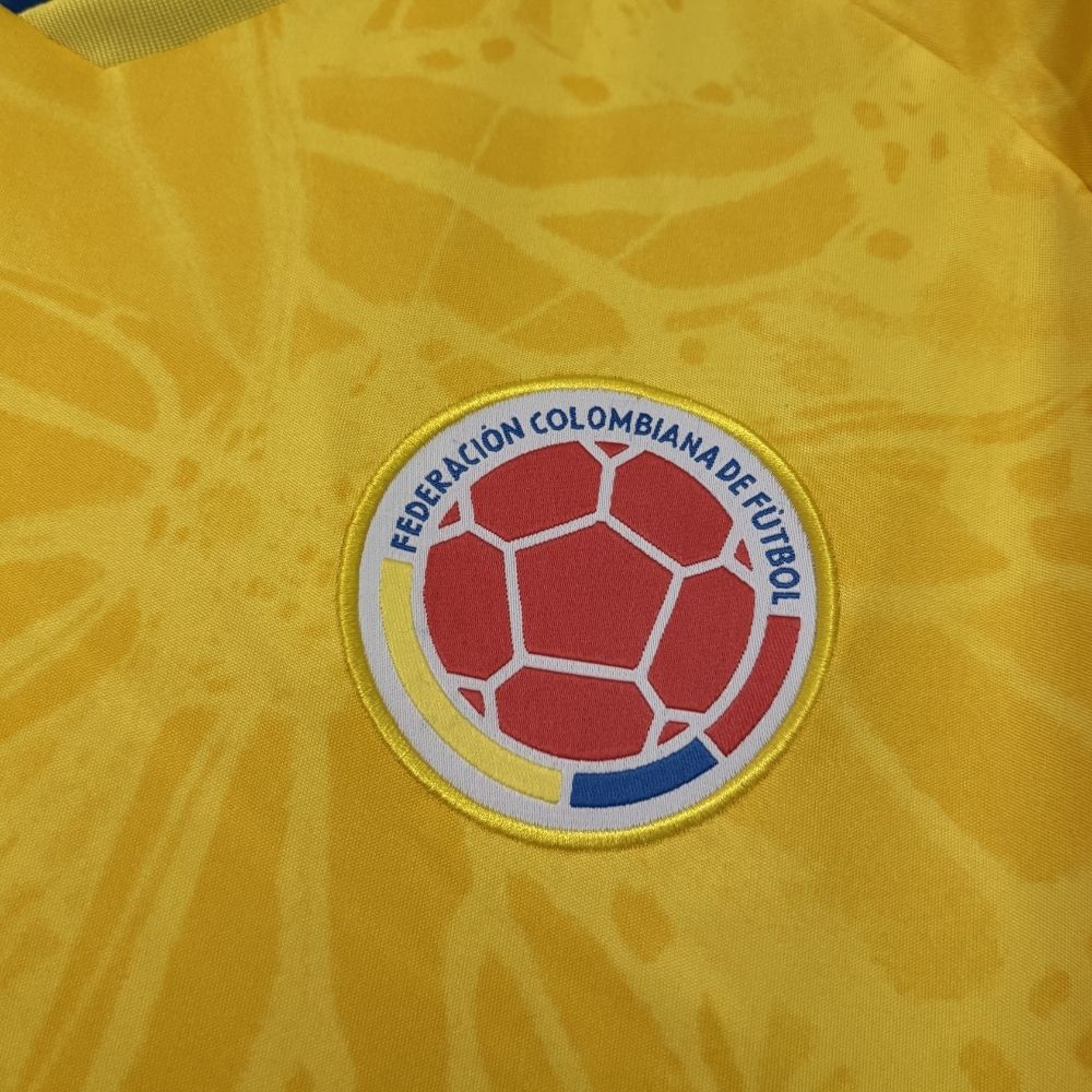 Camisa Futebol Manga Longa Colômbia I 2026 Torcedor Amarela Masculina