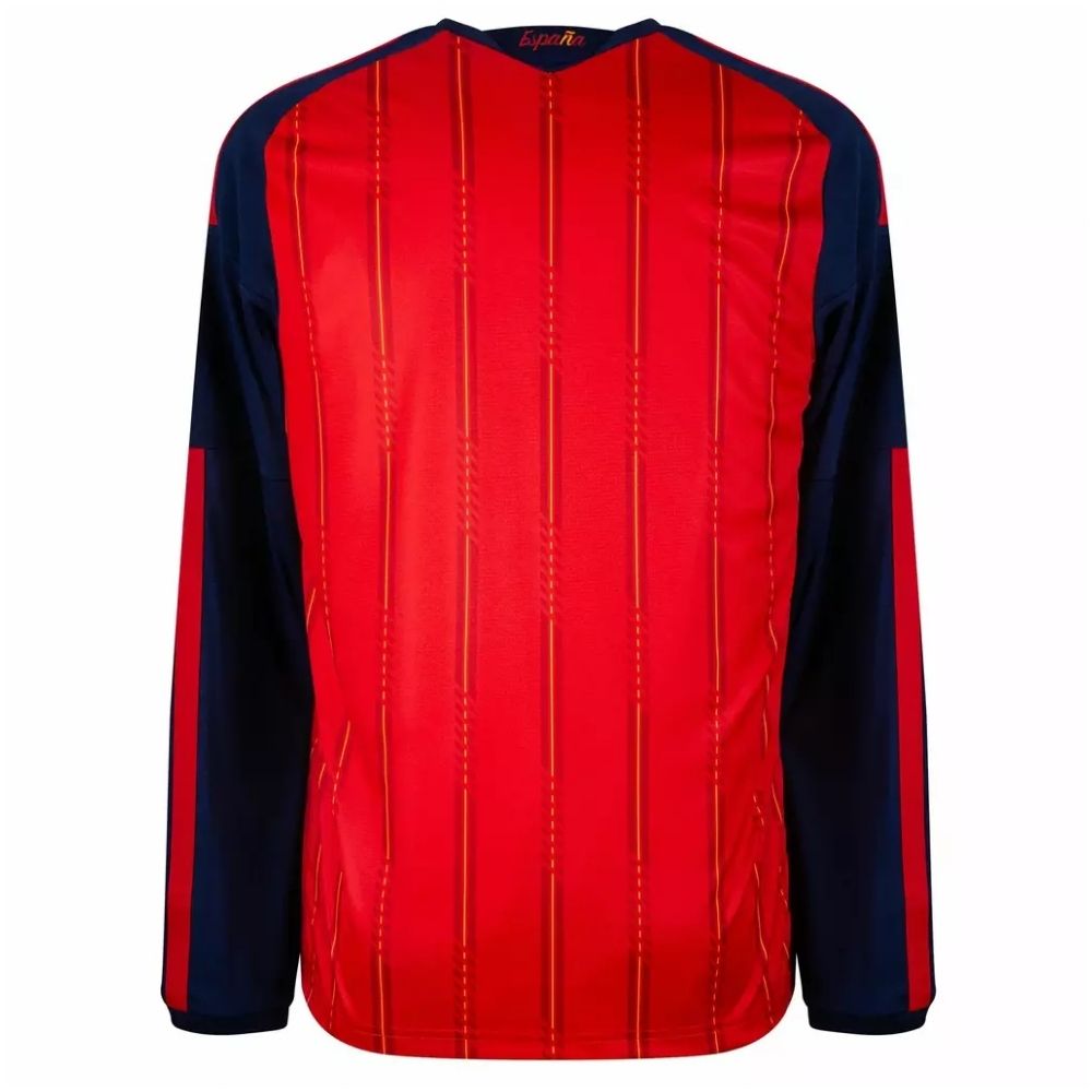 Camisa Futebol Manga Longa Espanha I 2026 Torcedor Listrada Masculina