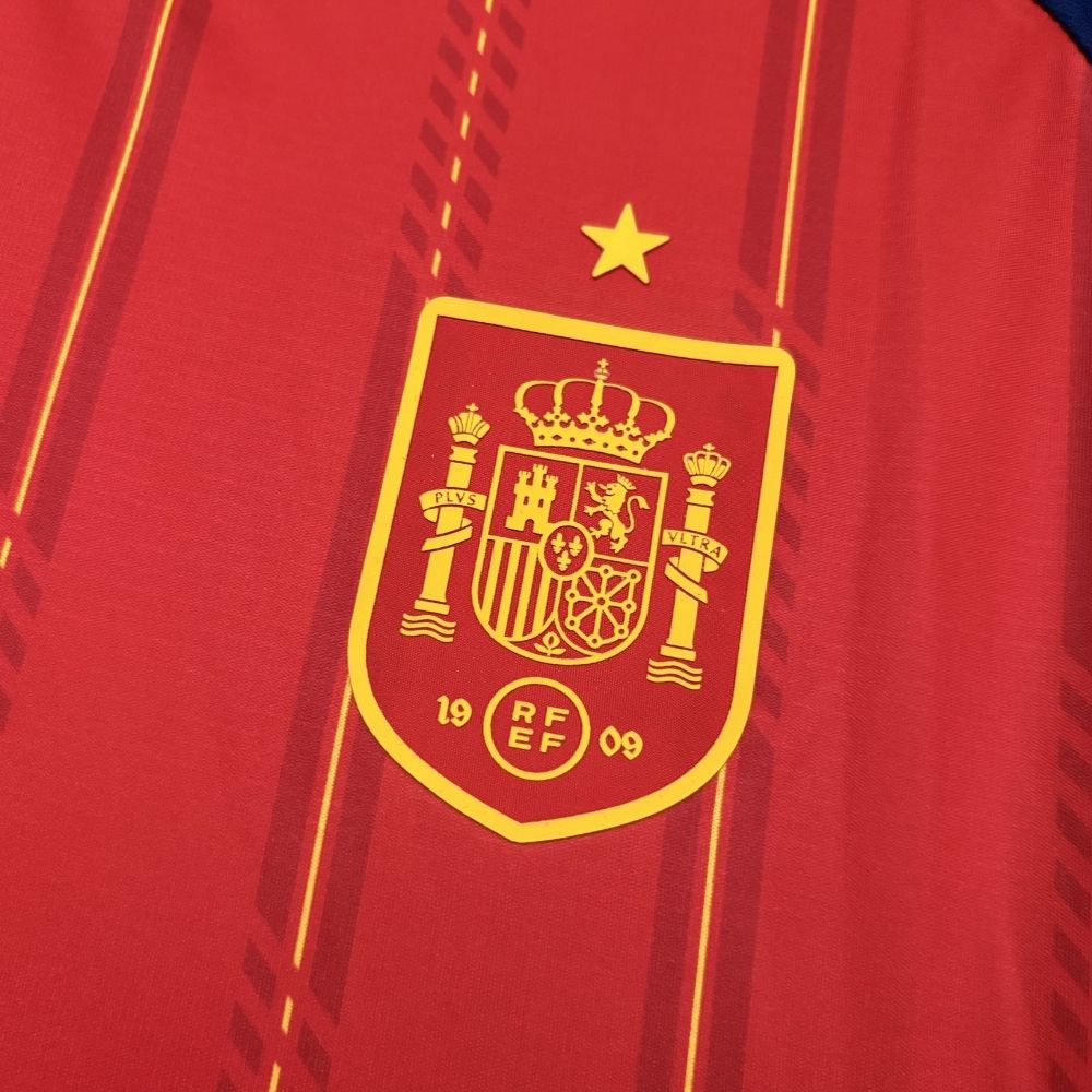 Camisa Futebol Manga Longa Espanha I 2026 Torcedor Listrada Masculina