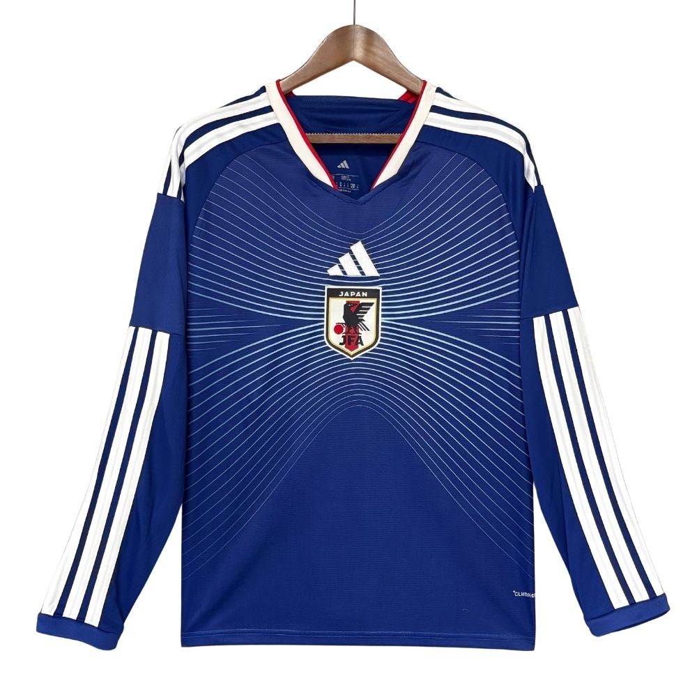 Camisa Futebol Manga Longa Japão I 2026 Torcedor Azul Masculina