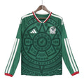 Camisa Futebol Manga Longa México I 2026 Torcedor Verde Masculina
