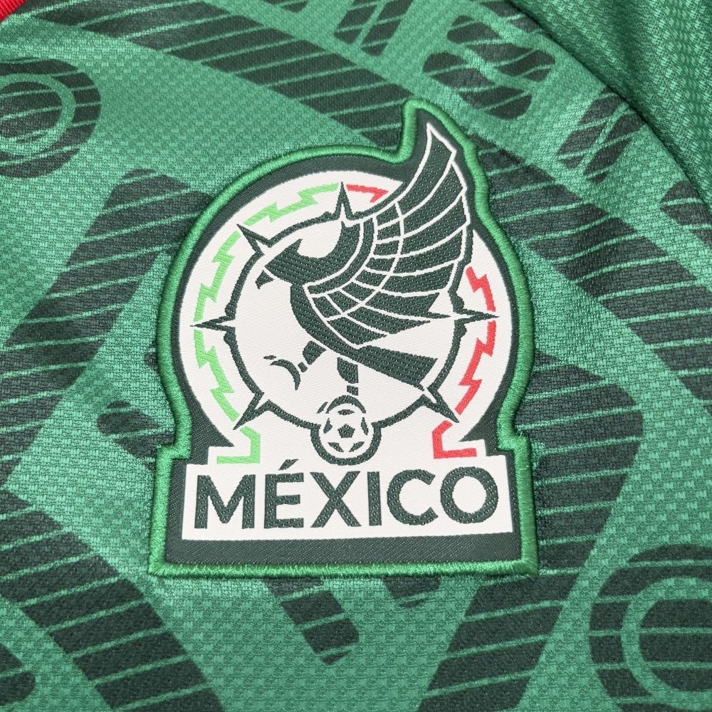 Camisa Futebol Manga Longa México I 2026 Torcedor Verde Masculina