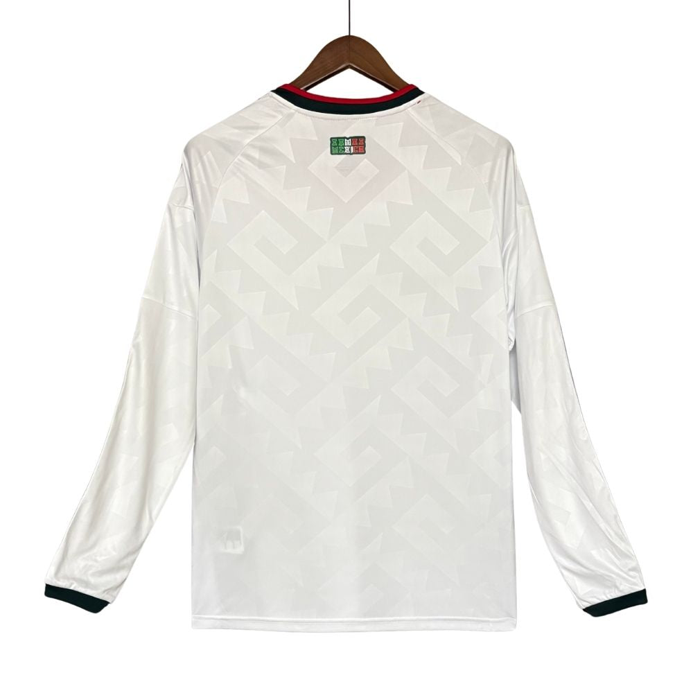 Camisa Futebol Manga Longa México II 2026 Torcedor Branca Masculina