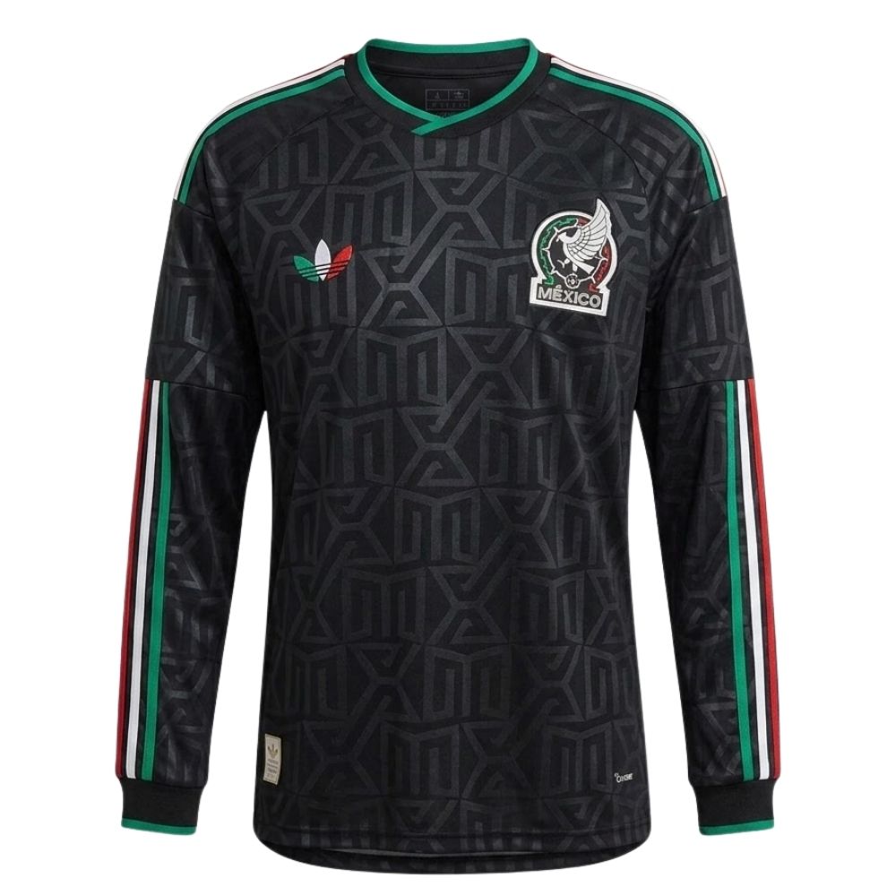 Camisa Futebol Manga Longa México III 2026 Torcedor Preta Masculina