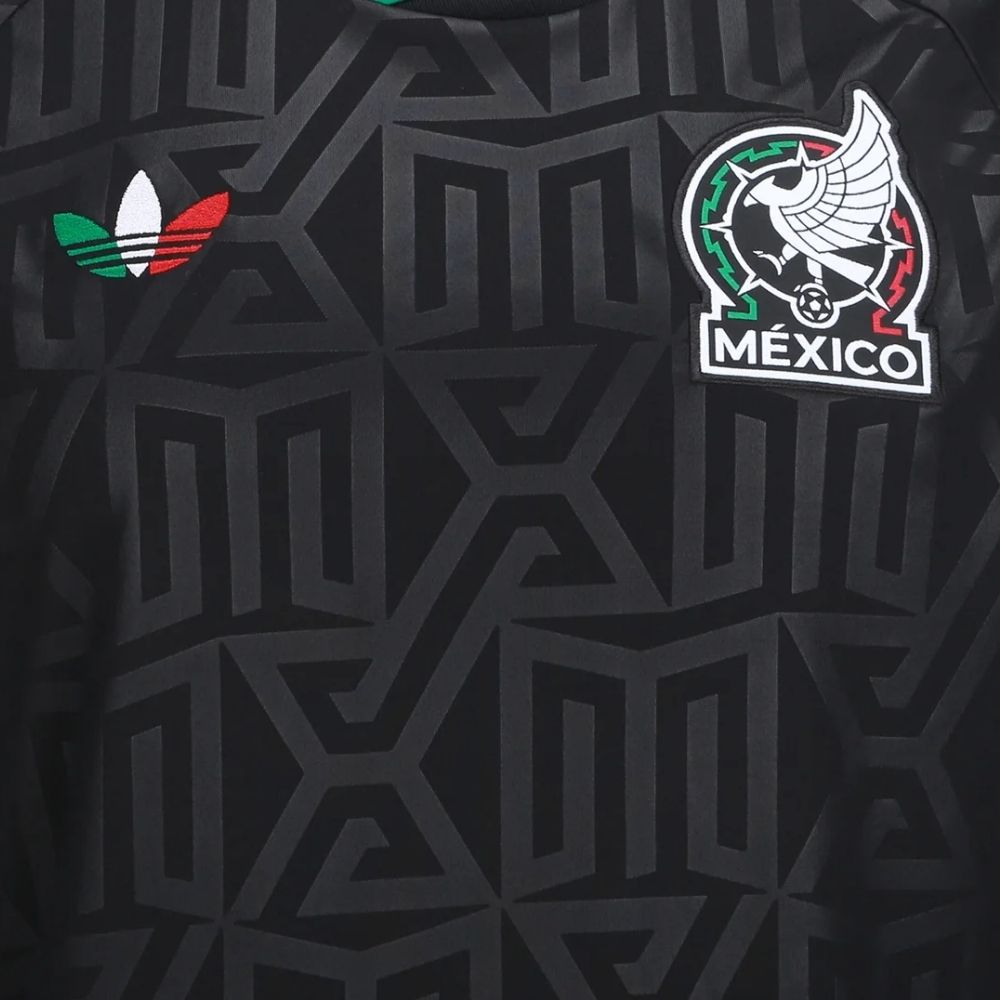 Camisa Futebol Manga Longa México III 2026 Torcedor Preta Masculina