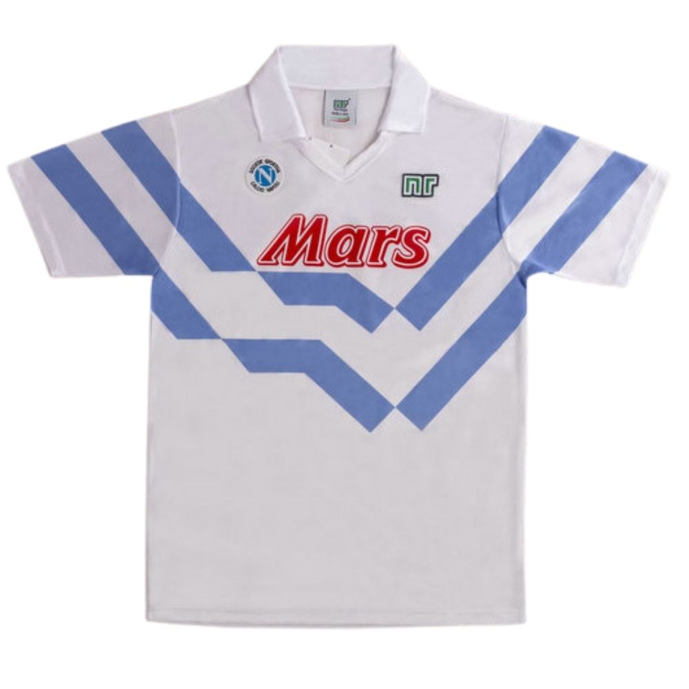 Camisa Futebol Napoli Retrô 1988/90 Away Torcedor Masculina Branca