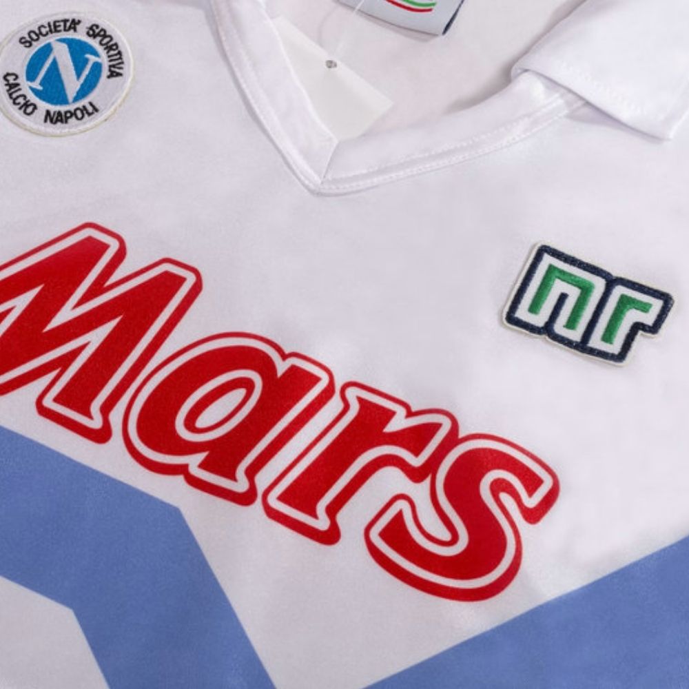 Camisa Futebol Napoli Retrô 1988/90 Away Torcedor Masculina Branca