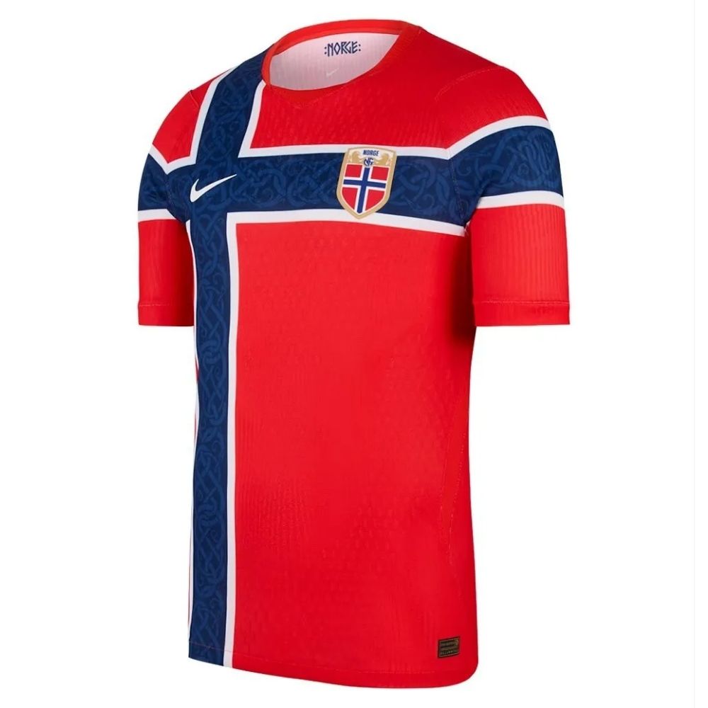 Camisa Futebol Noruega Copa do Mundo 2026 I Torcedor Vermelha Masculina