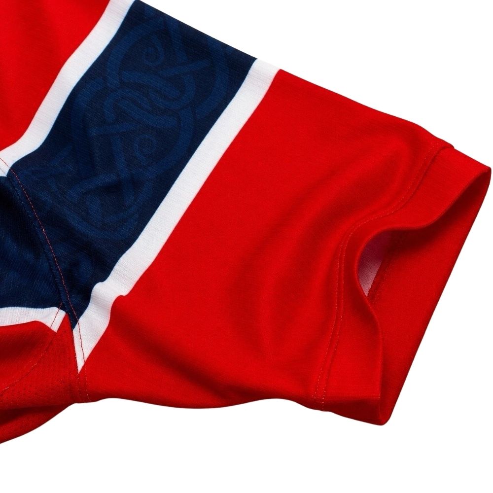 Camisa Futebol Noruega Erling Braut Haaland 9 Copa do Mundo 2026 I Torcedor Vermelha Masculina