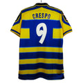 Camisa Futebol Parma 1999-00 Crespo 9 Home Torcedor Masculina Azul