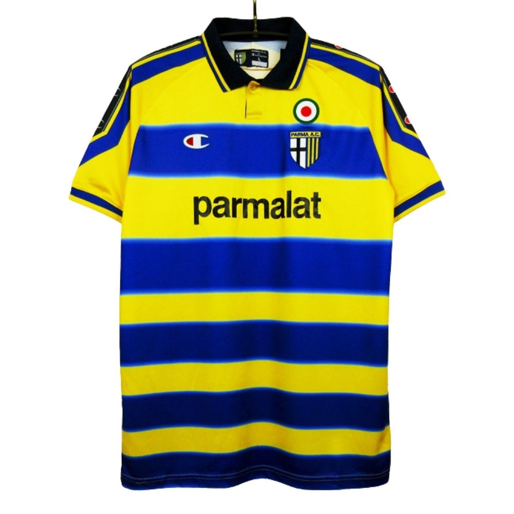 Camisa Futebol Parma 1999-00 Home Torcedor Masculina Azul