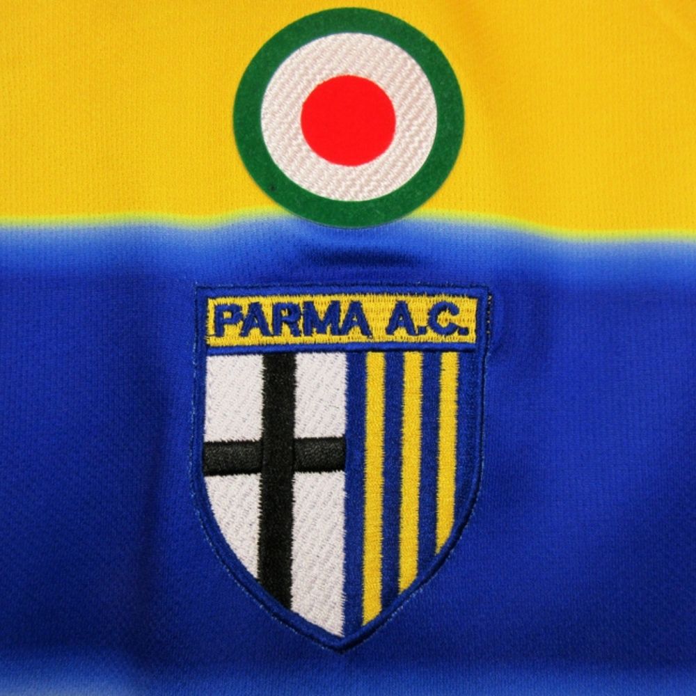 Camisa Futebol Parma 1999-00 Home Torcedor Masculina Azul