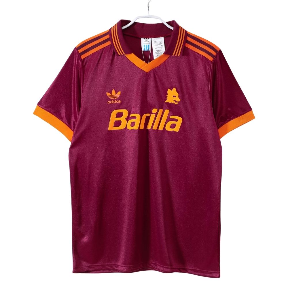 Camisa Futebol Roma 1992-94 Home Torcedor Masculina Bordô