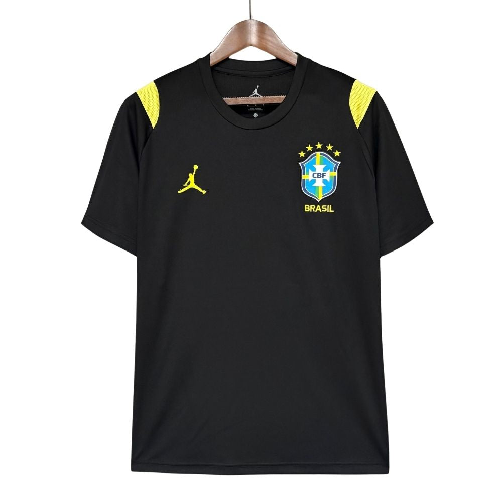Camisa Futebol Seleção Brasileira Copa do Mundo 2026 Treino Preta Torcedor Masculina