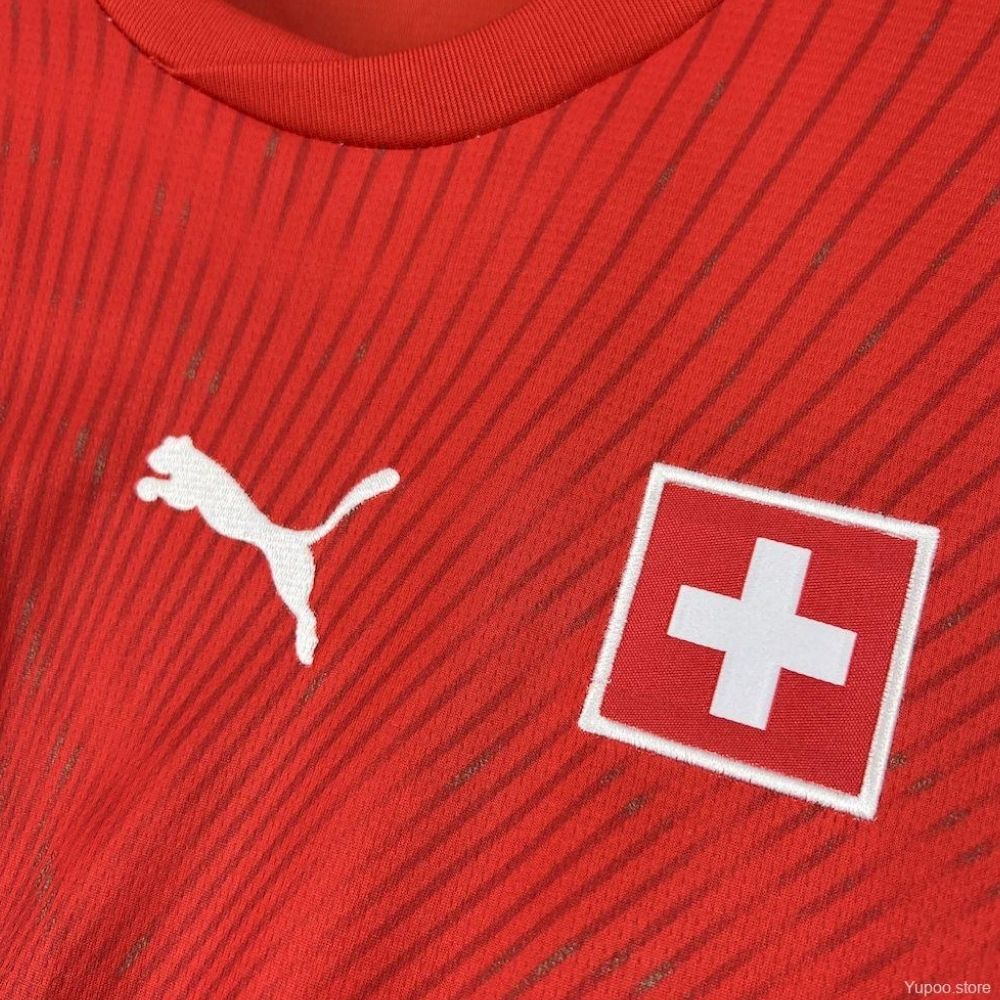 Camisa Futebol Suiça Copa do Mundo 2026 I Torcedor Vermelha Masculina