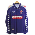 Camisa Manga Longa Retrô Fiorentina 98/99 Fila Torcedor Masculino Roxa