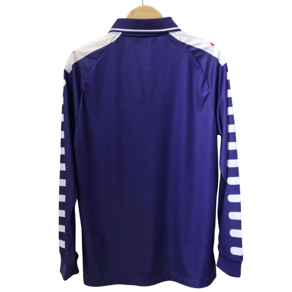 Camisa Manga Longa Retrô Fiorentina 98/99 Fila Torcedor Masculino Roxa