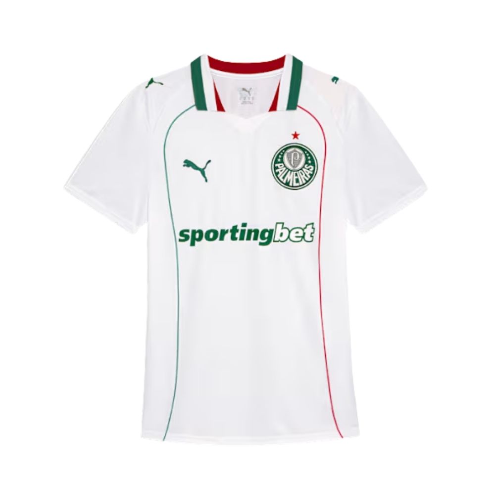 Camisa Palmeiras 2026 Away Puma Torcedor Branca Masculina