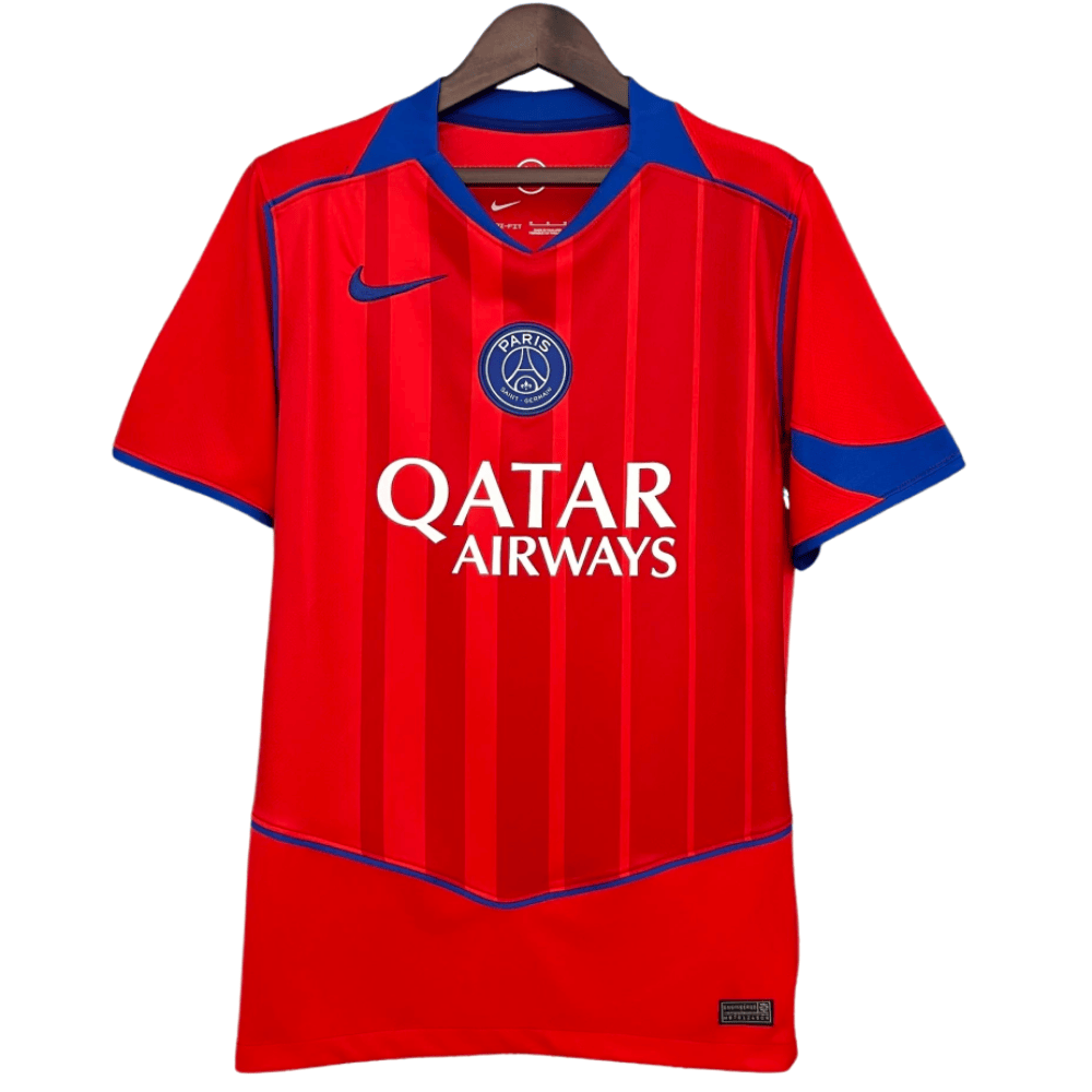 Camisa Paris Saint-Germain III 25/26 Torcedor Total 90 Nike Masculina Vermelha