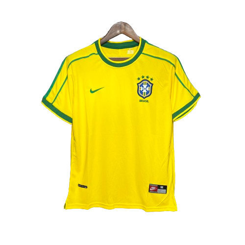 Camisa Futebol Brasil Retrô I 1998 Torcedor Amarela Masculina