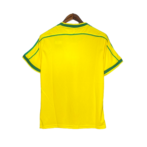 Camisa Futebol Brasil Retrô I 1998 Torcedor Amarela Masculina